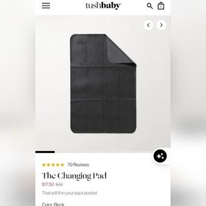 Tushbaby Black Changing Pad
